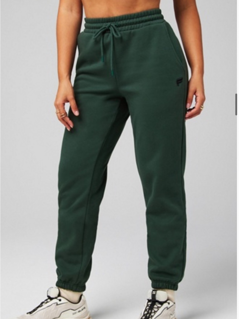 Fabletics Forest Green Fleece Jogger Bottoms